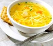 Куриный суп с вермишелью, картошкой и яйцом