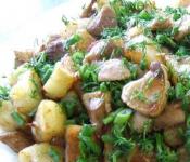 Блюда из грибов и картофеля